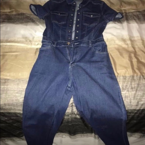 womens jean romper